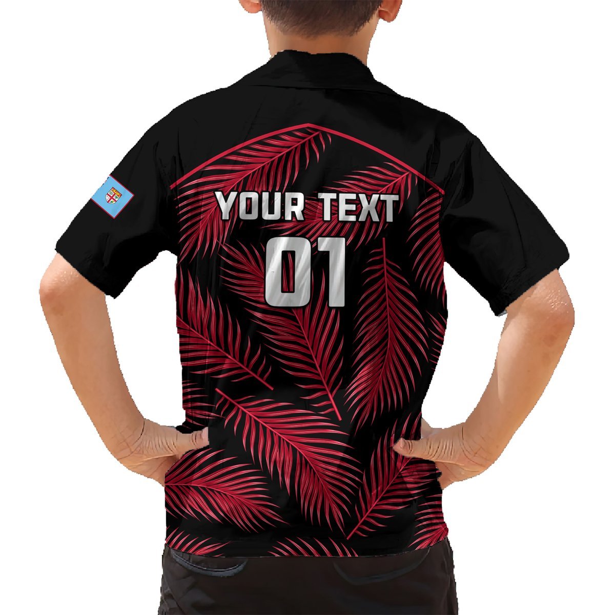 Custom Fiji Rugby Hawaiian Shirt Flying Fijians Red Palm Tree Version LT01 - Polynesian Pride