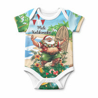 Hawaii Christmas Santa Claus Baby Onesie Mele Kalikimaka Tropical Beach LT01 Art - Polynesian Pride
