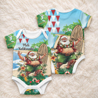 Hawaii Christmas Santa Claus Baby Onesie Mele Kalikimaka Tropical Beach LT01 - Polynesian Pride