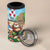 Hawaii Christmas Santa Claus 4 in 1 Can Cooler Tumbler Mele Kalikimaka Tropical Beach