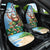 Hawaii Christmas Santa Claus Car Seat Cover Mele Kalikimaka Tropical Beach