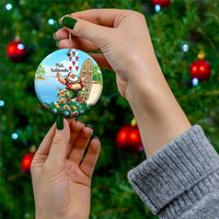 Hawaii Christmas Santa Claus Ceramic Ornament Mele Kalikimaka Tropical Beach LT01 - Polynesian Pride