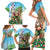 Hawaii Christmas Santa Claus Family Matching Short Sleeve Bodycon Dress and Hawaiian Shirt Mele Kalikimaka Tropical Beach