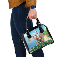 Hawaii Christmas Santa Claus Shoulder Handbag Mele Kalikimaka Tropical Beach LT01 - Polynesian Pride