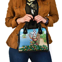 Hawaii Christmas Santa Claus Shoulder Handbag Mele Kalikimaka Tropical Beach LT01 - Polynesian Pride