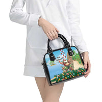 Hawaii Christmas Santa Claus Shoulder Handbag Mele Kalikimaka Tropical Beach LT01 - Polynesian Pride
