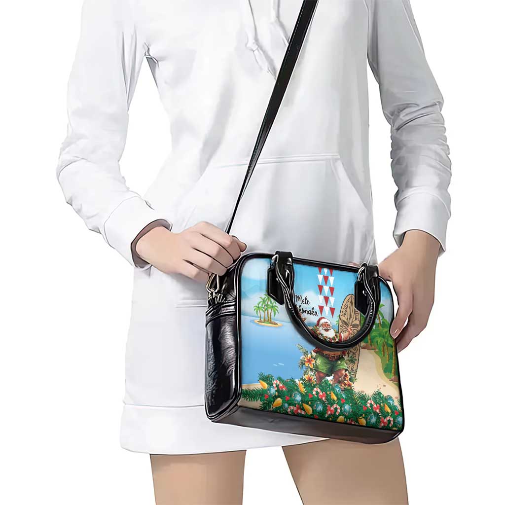 Hawaii Christmas Santa Claus Shoulder Handbag Mele Kalikimaka Tropical Beach LT01 - Polynesian Pride
