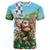 Hawaii Christmas Santa Claus T Shirt Mele Kalikimaka Tropical Beach