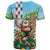 Hawaii Christmas Santa Claus T Shirt Mele Kalikimaka Tropical Beach