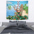 Hawaii Christmas Santa Claus Tapestry Mele Kalikimaka Tropical Beach