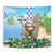 Hawaii Christmas Santa Claus Tapestry Mele Kalikimaka Tropical Beach