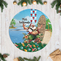 Hawaii Christmas Santa Claus Tree Skirt Mele Kalikimaka Tropical Beach LT01 Casual Art - Polynesian Pride