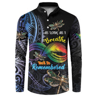 Personalised Polynesian Memorial Button Sweatshirt As Long As I Breathe You'll Be Remembered LT01 Colorful - Polynesian Pride