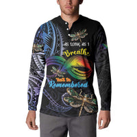 Personalised Polynesian Memorial Button Sweatshirt As Long As I Breathe You'll Be Remembered LT01 - Polynesian Pride