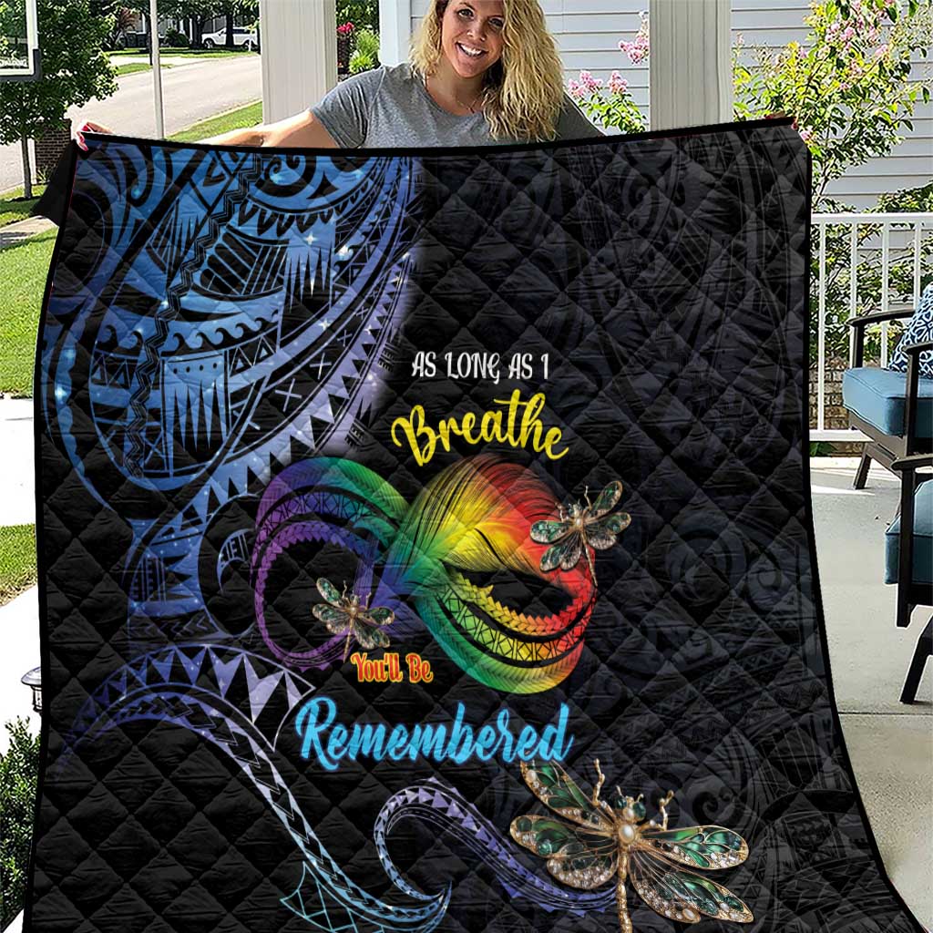 Polynesian Memorial Quilt As Long As I Breathe You'll Be Remembered LT01 Colorful - Polynesian Pride