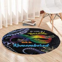 Polynesian Memorial Round Carpet As Long As I Breathe You'll Be Remembered LT01 - Polynesian Pride