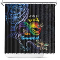 Polynesian Memorial Shower Curtain As Long As I Breathe You'll Be Remembered LT01 Colorful - Polynesian Pride