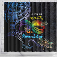 Polynesian Memorial Shower Curtain As Long As I Breathe You'll Be Remembered LT01 - Polynesian Pride