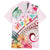 Pasifika Festival Family Matching Off Shoulder Long Sleeve Dress and Hawaiian Shirt Tribal Pattern Tropical Style LT01 Dad's Shirt - Short Sleeve Pink - Polynesian Pride