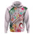 Pasifika Festival Hoodie Tribal Pattern Tropical Style LT01 Zip Hoodie Pink - Polynesian Pride