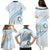 Pasifika Festival Family Matching Puletasi and Hawaiian Shirt Tribal Pattern Blue Version LT01 - Polynesian Pride