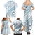 Pasifika Festival Family Matching Summer Maxi Dress and Hawaiian Shirt Tribal Pattern Blue Version LT01 - Polynesian Pride