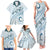 Pasifika Festival Family Matching Tank Maxi Dress and Hawaiian Shirt Tribal Pattern Blue Version LT01 - Polynesian Pride