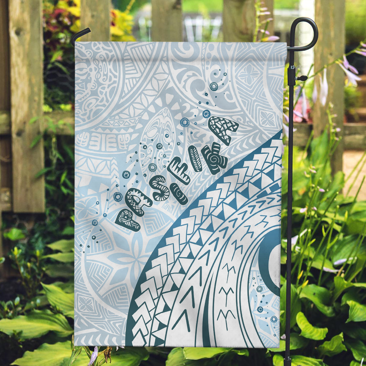 Pasifika Festival Garden Flag Tribal Pattern Blue Version LT01 Garden Flag Blue - Polynesian Pride