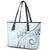 Pasifika Festival Leather Tote Bag Tribal Pattern Blue Version