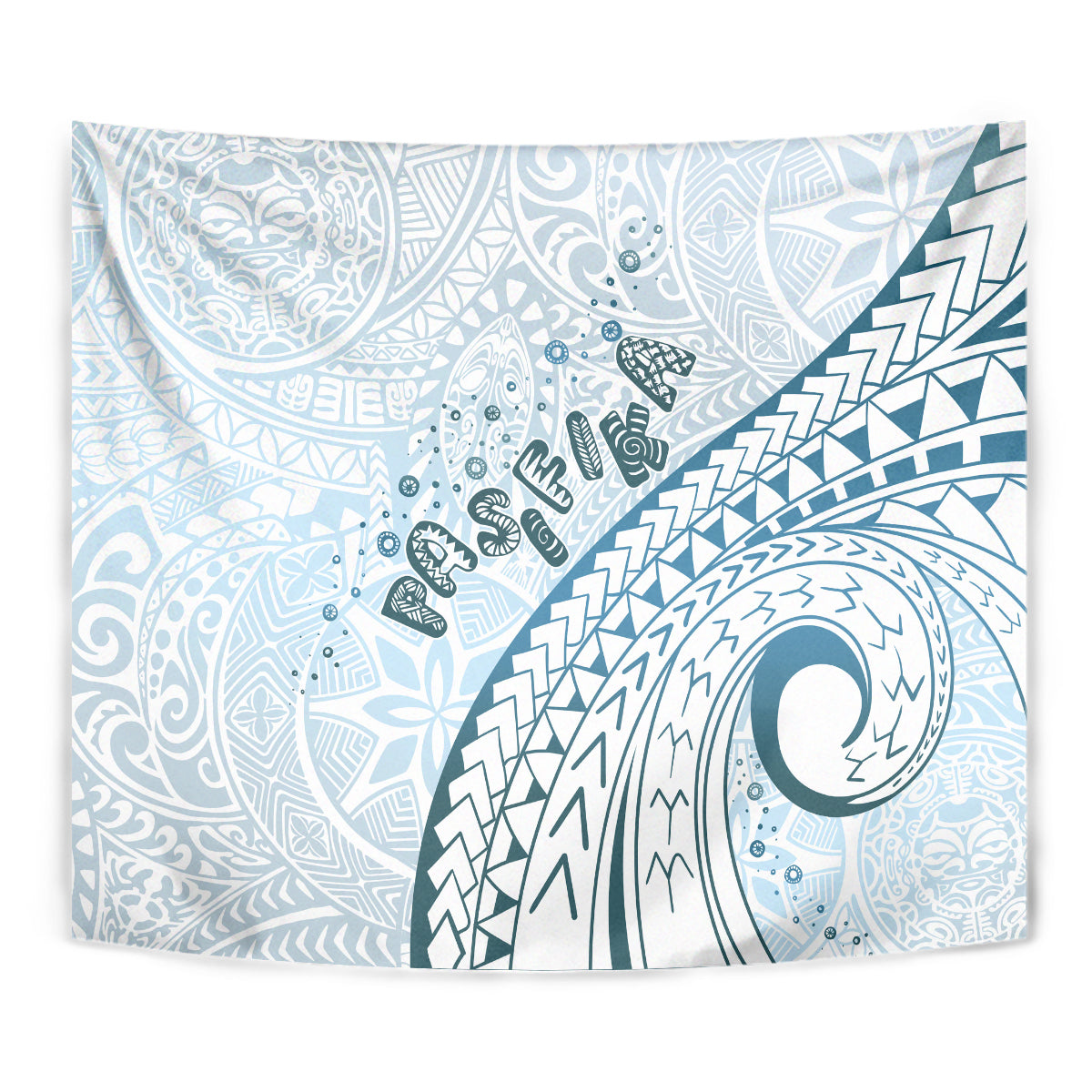 Pasifika Festival Tapestry Tribal Pattern Blue Version LT01 - Polynesian Pride