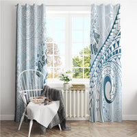 Pasifika Festival Window Curtain Tribal Pattern Blue Version LT01 - Polynesian Pride