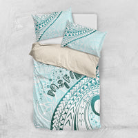 Pasifika Festival Bedding Set Tribal Pattern Teal Version LT01 US Twin 172cm x 218cm Teal - Polynesian Pride
