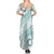 Pasifika Festival Family Matching Summer Maxi Dress and Hawaiian Shirt Tribal Pattern Teal Version LT01 - Polynesian Pride