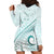 Pasifika Festival Hoodie Dress Tribal Pattern Teal Version LT01 - Polynesian Pride