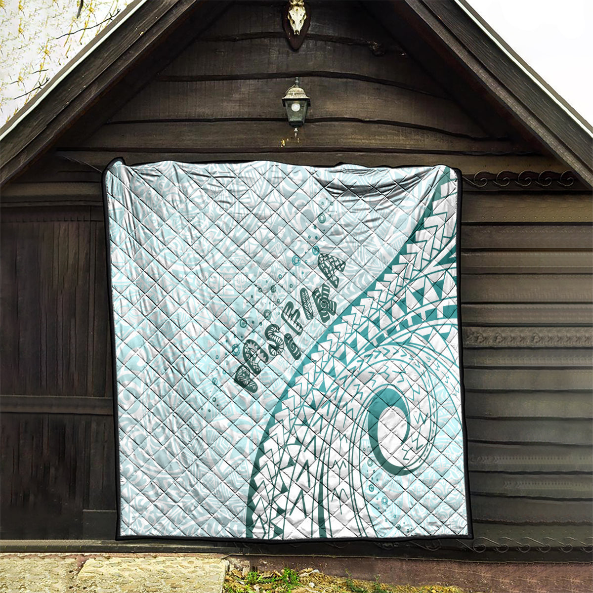 Pasifika Festival Quilt Tribal Pattern Teal Version LT01 - Polynesian Pride
