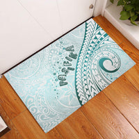 Pasifika Festival Rubber Doormat Tribal Pattern Teal Version LT01 Teal - Polynesian Pride