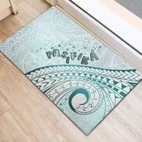 Pasifika Festival Rubber Doormat Tribal Pattern Teal Version LT01 - Polynesian Pride