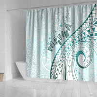 Pasifika Festival Shower Curtain Tribal Pattern Teal Version LT01 - Polynesian Pride