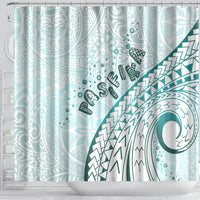 Pasifika Festival Shower Curtain Tribal Pattern Teal Version LT01 - Polynesian Pride