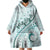 Pasifika Festival Wearable Blanket Hoodie Tribal Pattern Teal Version LT01