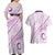 Pasifika Festival Couples Matching Off Shoulder Maxi Dress and Hawaiian Shirt Tribal Pattern Lilac Version LT01 - Polynesian Pride