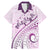 Pasifika Festival Family Matching Mermaid Dress and Hawaiian Shirt Tribal Pattern Lilac Version LT01 Dad's Shirt - Short Sleeve Purple - Polynesian Pride