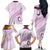 Pasifika Festival Family Matching Off Shoulder Long Sleeve Dress and Hawaiian Shirt Tribal Pattern Lilac Version LT01 - Polynesian Pride