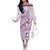 Pasifika Festival Family Matching Off Shoulder Long Sleeve Dress and Hawaiian Shirt Tribal Pattern Lilac Version LT01 Mom's Dress Purple - Polynesian Pride