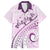 Pasifika Festival Family Matching Short Sleeve Bodycon Dress and Hawaiian Shirt Tribal Pattern Lilac Version LT01 Dad's Shirt - Short Sleeve Purple - Polynesian Pride