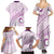 Pasifika Festival Family Matching Summer Maxi Dress and Hawaiian Shirt Tribal Pattern Lilac Version LT01 - Polynesian Pride