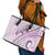 Pasifika Festival Leather Tote Bag Tribal Pattern Lilac Version