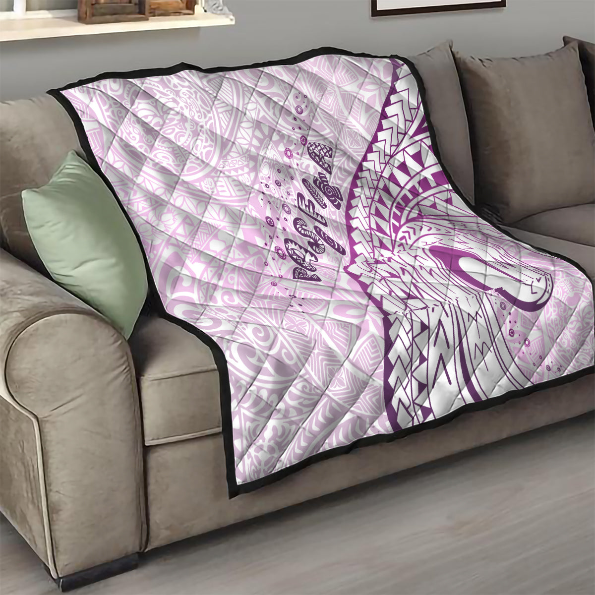 Pasifika Festival Quilt Tribal Pattern Lilac Version LT01 - Polynesian Pride