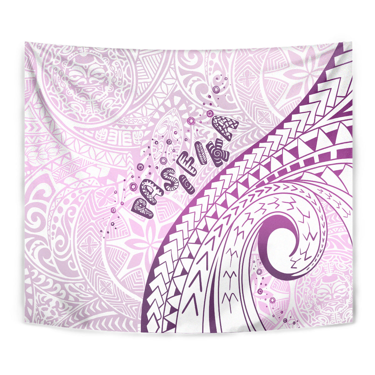 Pasifika Festival Tapestry Tribal Pattern Lilac Version LT01 - Polynesian Pride