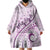 Pasifika Festival Wearable Blanket Hoodie Tribal Pattern Lilac Version LT01 - Polynesian Pride